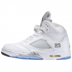 Air Jordan 5 Retro White Metallic 2026 Unisex sportbačiai Metallic-Silver Black HQ7978-103 42