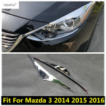 Skirta Mazda 3 AXELA 2014 2015 2016 Priekinio žibinto Žvilgsnio voko Antakių Juostelės Dekoratyvinė Apdailos Dangtelis ABS Chromas Automobilio Aksesuarai I&scaron;orė