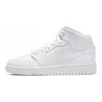 Jordan 1 Mid GS Triple White 554725-130 36.5
