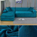 Aksominis sofos užvalkalas Elastingas storas L formos kampinis sofos užvalkalas svetainei 1/2/3/4 vietos tamprus sofos sofos fotelis užvalkalas 4 Seater 230-300cm