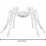 150 cm baltas modeliavimas milžini&scaron;kas voras vaiduokli&scaron;kas namas kiemo baro dekoravimas pliu&scaron;iniai dideli vorai baisūs Helovino rekvizitai patalpose lauke 150cm balta