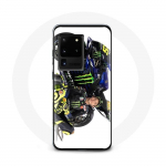 Coque pour Samsung Galaxy S20 Ultra Valentino Rossi Pilote de vitesse fond blanc