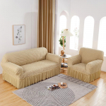 1/2/3/4 vietos burbulinis pledas su sijonu valgomojo sofos užvalkalas Elastingas sofos užvalkalas tamprus sofos užvalkalas Universalaus dydžio sofos užvalkalas 190-230cm