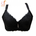 Lady Lace Liemenėlė apatinis trikotažas Push-Up Pamink&scaron;tintas apatinis lynas Sexy Brassiere Push Up Liemenėlės 80C juoda