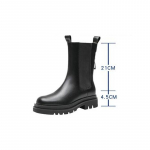 Mada ZANPACE Moteri&scaron;ki platforminiai kulnai Aulinukai Dizainerio prekės ženklas Prabangūs moteri&scaron;ki batai 2024 Žiema Moteri&scaron;ki odiniai rudeniniai Chelsea batai 5