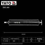 YATO Aliuminio lydinio rankinis tepalo siurblys, 500 cm&sup3;, YT-0708 YT-0708