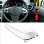 Opel Corsa D 2006-2014 Priekinės kairės ir de&scaron;inės vidinės durų rankenos chromuotos Automobilių aksesuarai Plastikinės dalys Front Right
