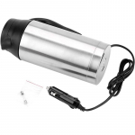 750ml 12/24V Elektrinis &scaron;ildomas puodelis virdulys Nerūdijančio plieno vandens &scaron;ildytuvas Butelis arbatai, kavai gerti, kelionėms, automobiliui, sunkvežimiui virdulys