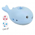 Electric Floating Ball Cat Toy Lightweight Portable Whale Shaped Rechargeable Easy to Use Electric Moving Ball Interactive Pet Toy mėlyna