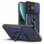 Apsauginis fotoaparato dėklas, skirtas Infinix Hot 40i 30 30i Hot 20 Play 12 11S NFC INFINIX Zero 30 5G 2023 Armor Hybrid Ring galinis dangtelis For Hot 20 4G mėlyna
