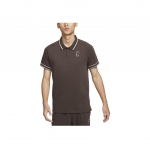 Nike Heritage Logotipas Megztinis Trumpomis Rankovėmis Teniso Kvėpuojantis Polo Mar&scaron;kinėlis Vyri&scaron;ki Polo Mar&scaron;kinėliai Barokinis-Rudas FQ2102-237 M
