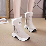 Platforma Trumpi pliu&scaron;iniai moteri&scaron;ki sniego batai Madingi trumpi Botas Moteri&scaron;ki Eleganti&scaron;ki Plei&scaron;tiniai Batai Su kulnais Žieminiai Su&scaron;ildo Moteri&scaron;ka avalynė 40
