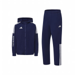 Adidas Taekwondo 3 juostelės Klasikinis Retro tiesaus kirpimo gobtuvas Sportinis kostiumas Unisex Sportinis kostiumas Tamsiai mėlynas CLTR02JTK-DBW+CLTR02PTK-DBW S