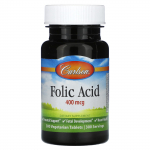 Carlson, folio rūg&scaron;tis, 400 mcg, 300 tablečių