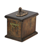 Afghan Hound, Tazi - urn for the ashes of a dog, urn with a statuette, elegant urn in the classic style of the Art-Dog brand ruda