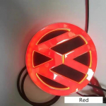 VW VOLKSWAGEN Naujas 11cm LED Automobilio Priekinis Galinis Emblema Ženklelis Lipdukas VW Polo Golf Jetta Beetle CC Tiguan Touran Passat MK7 MK5 sidabras