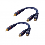 YFFSFDC RCA skirstytuvas RCA vyri&scaron;kas į 2RCA vaizdo RCA garso mono į stereo žemų dažnių garsiakalbį paauksuotas automobiliui Automobilio navigacija Kabelio gale, moteri&scaron;kas, garso, Y tipo kabelis,