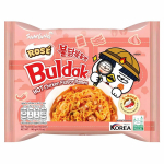 Samyang Rose a&scaron;traus vi&scaron;tienos skonio plok&scaron;ti stikliniai makaronai puodelyje 169,4g / mai&scaron;elyje 140g / Korėjieti&scaron;ki makaronai, Kfood, Autenti&scaron;kas korėjieti&scaron;kas maistas Bag 140g x 4ea red