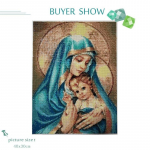 Deimantinė tapyba Religijos piktograma Viso kvadrato deimantinis siuvinėjimas Deimantinis mozaikos siuvinėjimas kryželiu 20*30 cm