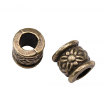 20 vnt. Didelės skylės tarpiklis karoliukai, karoliai moteriai, senovinė bronzos spalva 8x7 mm
