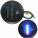 12 V / 24 V universalus 52 mm automobilių motociklo degalų lygio matuoklis, 8 LED &scaron;viesos ekranas 12V