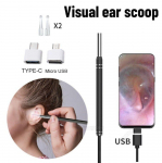 3 viename 5,5 mm ausų valymo endoskopas USB vizualinis ausų kirtiklis HD fotoaparato &scaron;auk&scaron;tas otoskopas 3-in-1 Visible Ear Scoop