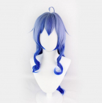 Anime 80CM žaidimas Genshin Impact Cosplay Halloween Ganyu Cosplay perukas Genshin Impact Gan Yu Cosplay plaukų kar&scaron;čiui atsparūs perukai 80CM mėlyna