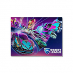 &bdquo;Rocket League&ldquo; žaidimo plakatų kambario dekoravimas vaizdo žaidimas Neoniniai automobilių atspaudai sienų menas &Scaron;iuolaikinis berniuko kambarys Svetainės namų dekoras Drobės tapyba 60X80cm No Frame