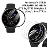 2 vnt. mink&scaron;ta plėvelė, skirta Amazfit GTR3/GTR2/GTR 3/2 GTS3/GTS 2e/GTS2 Mini/Bip S/Lite/U Pro GTR2e GTS2e 3D lenkto kra&scaron;to ekrano apsauga for Amazfit Gtr 3-TPU gryna