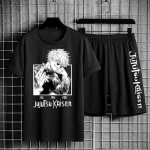 Jujutsu Kaisen mar&scaron;kinėlių rinkinys Laisvalaikio &scaron;ortai Anime Print Vyri&scaron;ki rinkiniai Sportinis kostiumas Sportinės kelnės Sportinė apranga Vyras Vasaros mados drabužiai S