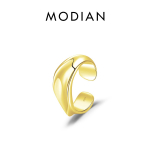 MODIAN 1 vnt. 925 sterlingo sidabro, lygaus geometrinio dizaino madingi segtukai auskarai, sujungiami ausų rankogaliai, skirti moterims, mergaičių vakarėliui auksas