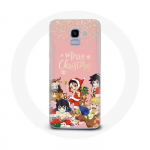 Coque pour Samsung Galaxy A8 2018 Demon slayer merry christmas affiche Anime Manga