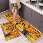 1 vnt Rudens lapai sugeriantis neslystantis kilimėlis Mink&scaron;tas sutir&scaron;tintas virtuvės grindų kilimėlis, atsparus vandeniui, neslidus, aliejui atsparus grindų kilimėlis. 40*60cm