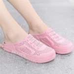 WTEMPO Moteri&scaron;kos kvėpuojančios želė spalvos didelio dydžio plok&scaron;čiakulniai neslystantys batai mink&scaron;tu padu Baotou tu&scaron;čiaviduriai moteri&scaron;kos &scaron;lepetės 36 &scaron;viesiai mėlyna spalva