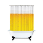 Rideau de douche &agrave; motif bi&egrave;re d&eacute;cortion salle de bain