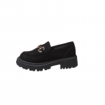 Nauji vienviečiai batai moteri&scaron;ki pavasario ir rudens įvairiapusiai madingi uniforma su platforma padais Retro Loafers Britų stiliaus maži odiniai batai moterims 35 ruda