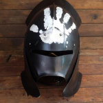 Viduramži&scaron;kas juodintas Uruk Hai Žiedų Valdovo Kariūnas Riterio &Scaron;almas - Cosplay &Scaron;arvai - Larp Kostiumas