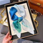 70 * 70 cm &scaron;ilko skara kvadratinė spausdinta skara moteri&scaron;ka satino kaklo plaukų juosta Mink&scaron;ta kaklo skarelė 70*70cm