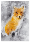 Plakat rudy lis abstrakcja 21x29,7 cm A4