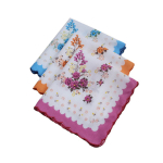 3 vnt gėlėti nosinaičių rank&scaron;luosčiai 30*29 cm Eleganti&scaron;kas vintažinis klasikinis medvilninis Hanky ​​vasaros ne&scaron;iojamas moteri&scaron;kas kasdienis rank&scaron;luostis 3pcs