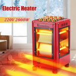 200V 2000W Namų &scaron;ildytuvas Stalas Ne&scaron;iojamas elektrinis &scaron;ilumos pūstuvas patalpų žiemai elektrinis &scaron;ildytuvas Kambario &scaron;ildymas raudona