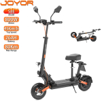 Elektrinis paspirtukas sulankstomas su sėdyne Joyor S8E 800W variklis Elektrinis paspirtukas suaugusiems Didžiausias greitis 45 km/h 48V 26AH Nuvažiuojamas atstumas 80 km Apkrova 120 kg 48V 26AH juoda