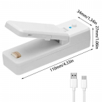 Kar&scaron;čio sandariklis USB įkraunamas mini sandarinimo aparatas, laikymo mai&scaron;elio spaustukas, mini sandarinimo ma&scaron;ina, lipdukas sandariklis maistui, užkandžiams, virtuvės įrankis