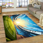3D futbolo aik&scaron;tės kiliminis kilimėlis, skirtas miegamojo svetainei namų sofos dekoravimui, vaikų žaidimui, didelis dekoro grindų kilimėlis, dovana 60*90cm