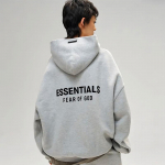 FOG Essentials HHH Unisex Fleece pamu&scaron;alo storo audinio su gobtuvu džemperis - Amerikieti&scaron;ko stiliaus rudens/žiemos laisvalaikio drabužis Medium