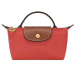 Longchamp Le Pliage Trumpa rankena Užsegimas spaudėmis ir užtrauktuku Nailoninė pirkinių rankinė Moteri&scaron;ka pirkinių rankinė Pomidorų raudonumo 34175089P94 Basic Set (Bag)