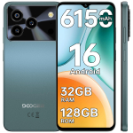 DOOGEE Note56 Pro Android 16 Atrakintas telefonas, 32GB+128GB/TF 2TB I&scaron;manusis telefonas, A&scaron;tuonių branduolių 6.56 HD+ 90Hz Mobilusis 6150mAh, 13MP+8MP Kamera, Dvi SIM kortelės/GPS/NFC žalia