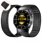Titano dirželis Laikrodžio apyrankė Skirta Huawei Watch GT 6 Pro 46mm Be tarpų Prabangus metalinis apyrankės keitimas Huawei GT6 Pro For Huawei GT6 Pro juoda