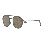 Fendi Metaliniai Apvalūs Saulės Akiniai Su Logotipu Unisex Akiniai Žali FE40040U50G 51,Green