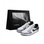 Jordan Air Jordan 1 žemi senoviniai krep&scaron;inio batai Unisex Juodi Balti Pilki DC0774-101(Team577-S-BOX) 42.5